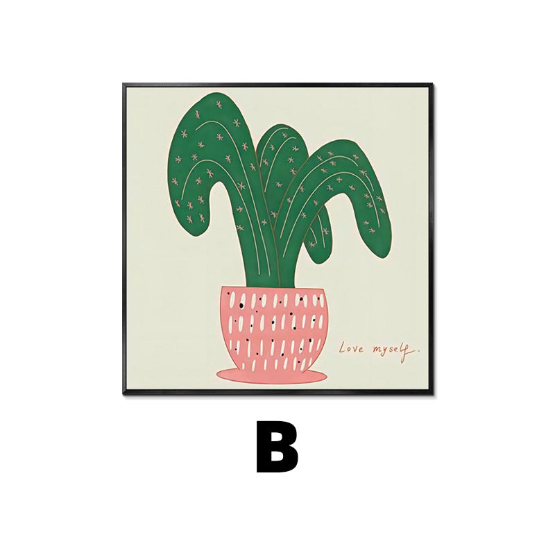 Abstract Plant-Themed Art Print Homeandso