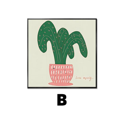 Abstract Plant-Themed Art Print Homeandso