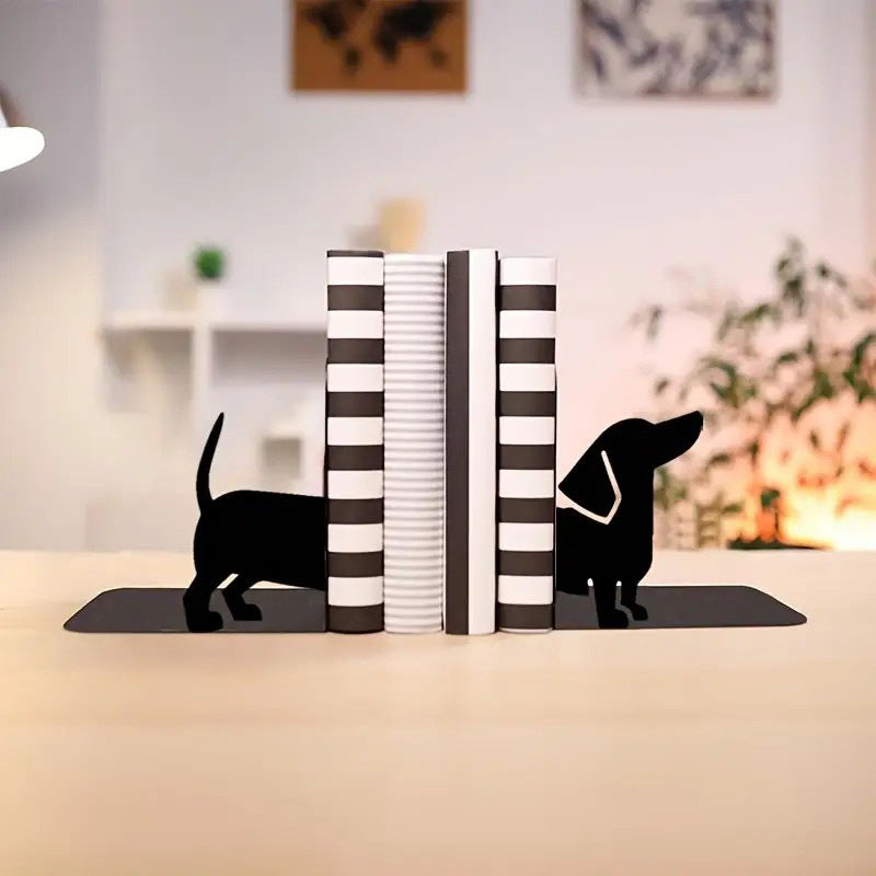 Decorative Cat-Themed Bookend Set Homeandso