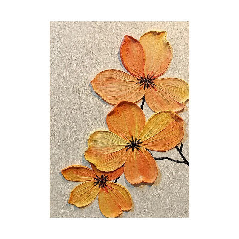 Textured Floral Canvas Wall Art Homeandso
