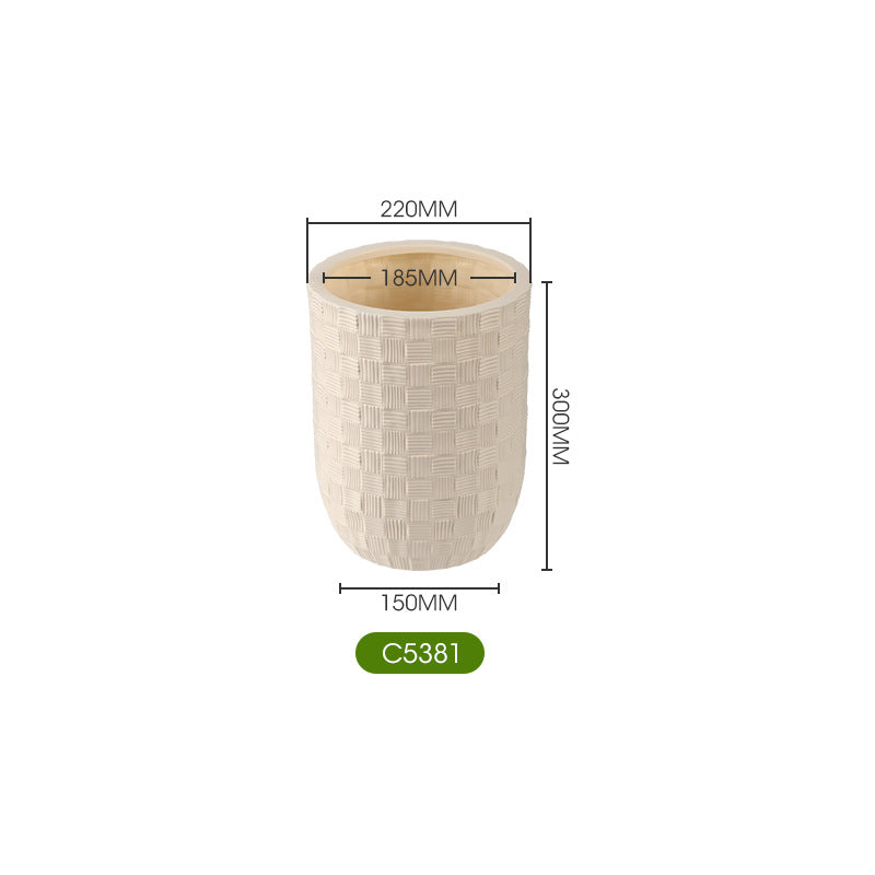 Textured Woven Ceramic Planter Homeandso