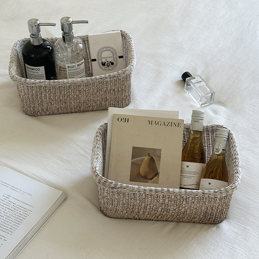 Handcrafted Natural Fiber Storage Basket