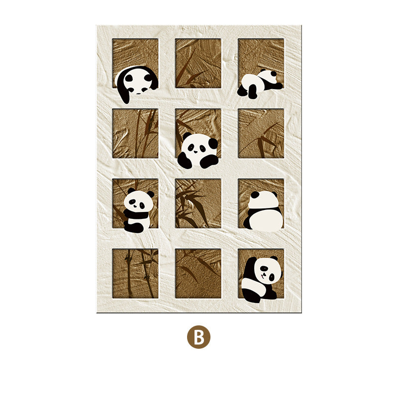 Decorative Panda-Themed Wall Art Homeandso