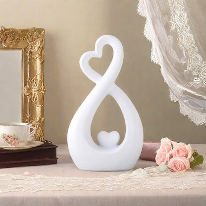 Infinity Heart-Shaped Sculpture Homeandso