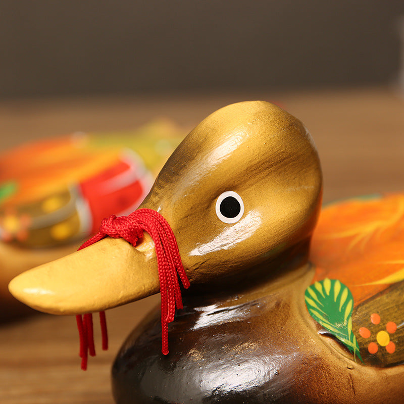 Handcrafted Wooden Duck Figurines Homeandso