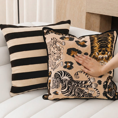 Artistic Animal Print Decorative Pillow
