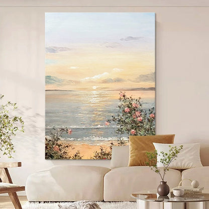 Coastal Serenity Beach Scene Canvas Art Homeandso