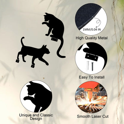 Cat-Themed Wall Sculpture Homeandso