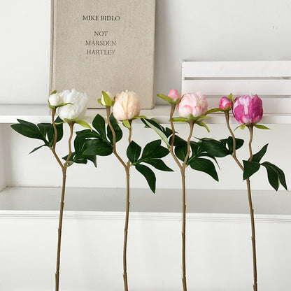 Lifelike Peony Floral Stem