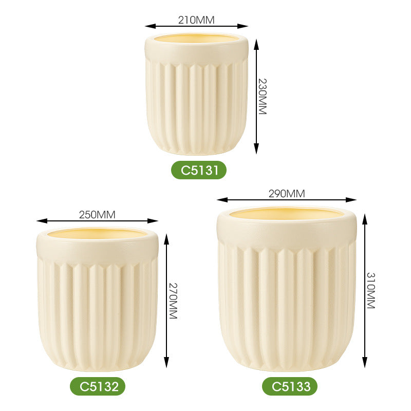 Textured Round Modern Planter Homeandso