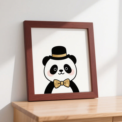 Whimsical Panda Illustration Frame