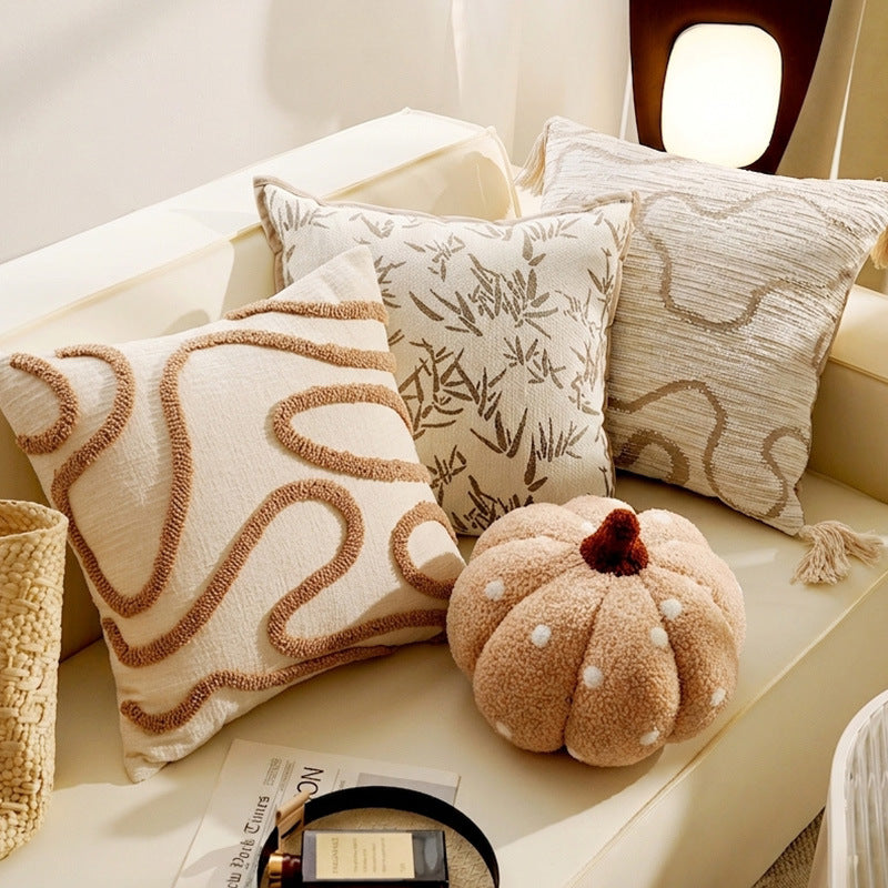 Elegant Textured Decorative Lumbar Pillow