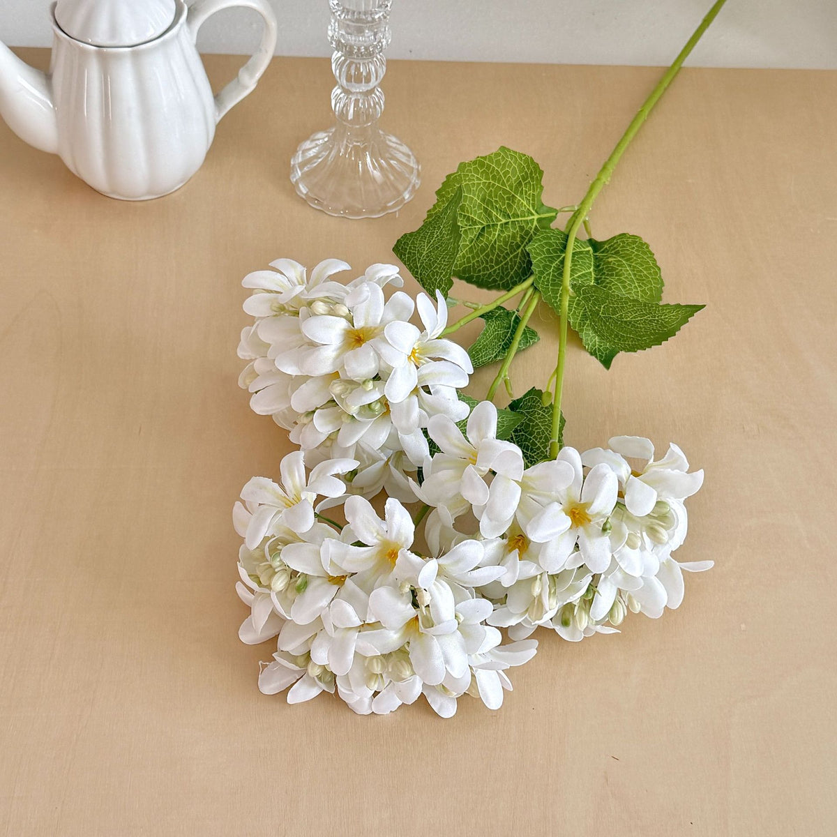 Elegant Faux Violet Floral Stem