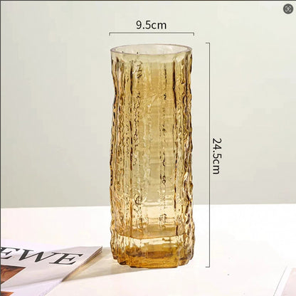Textured Glass Water Vase