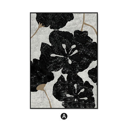 Abstract Floral Canvas Art Print Homeandso