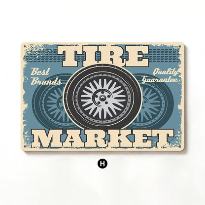 Retro Tire Service Wall Art Homeandso