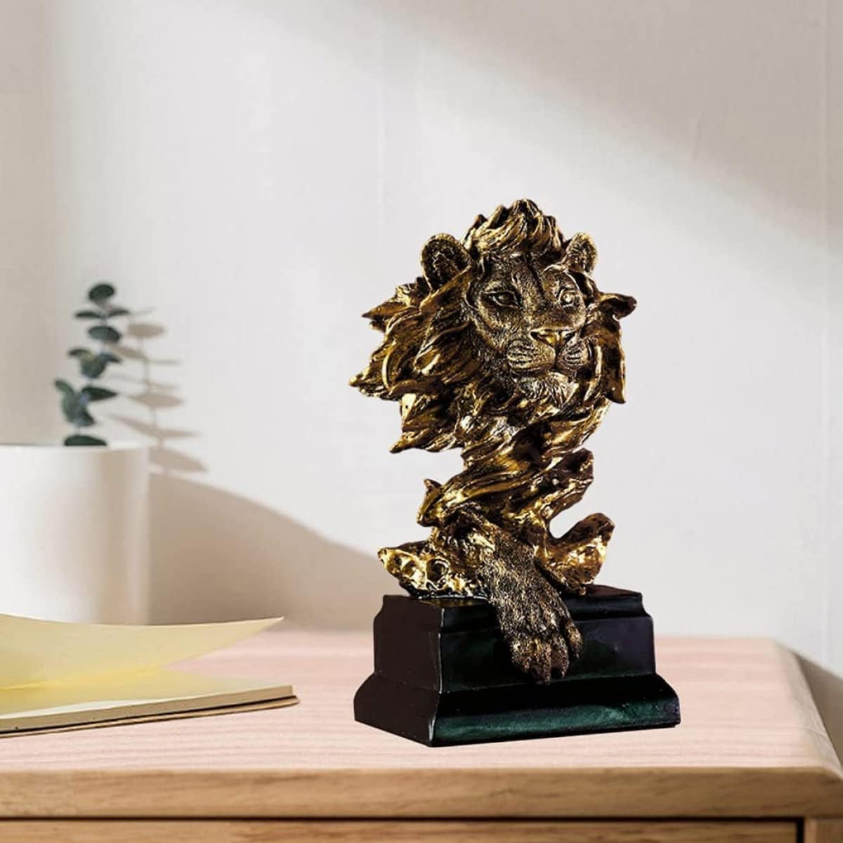 Artistic Lion Head Sculpture Homeandso