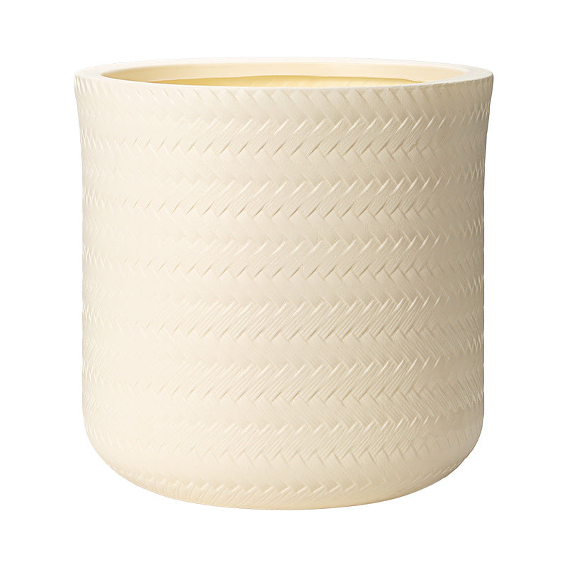 Textured Modern Round Plant Pot Homeandso