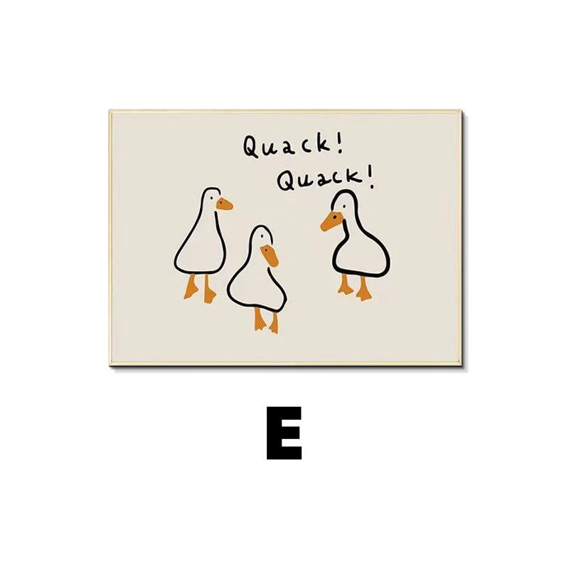 Whimsical Duck Family Framed Wall Art Homeandso