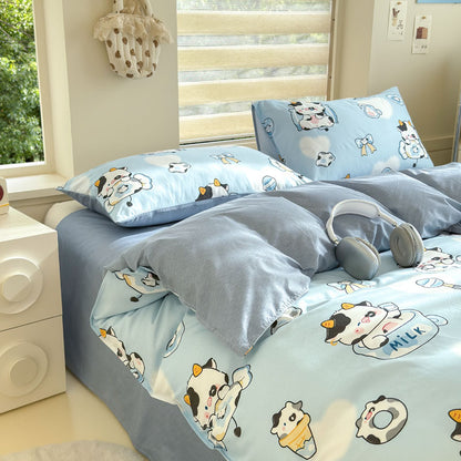 Playful Cartoon Dog-Themed Bedding Set Homeandso