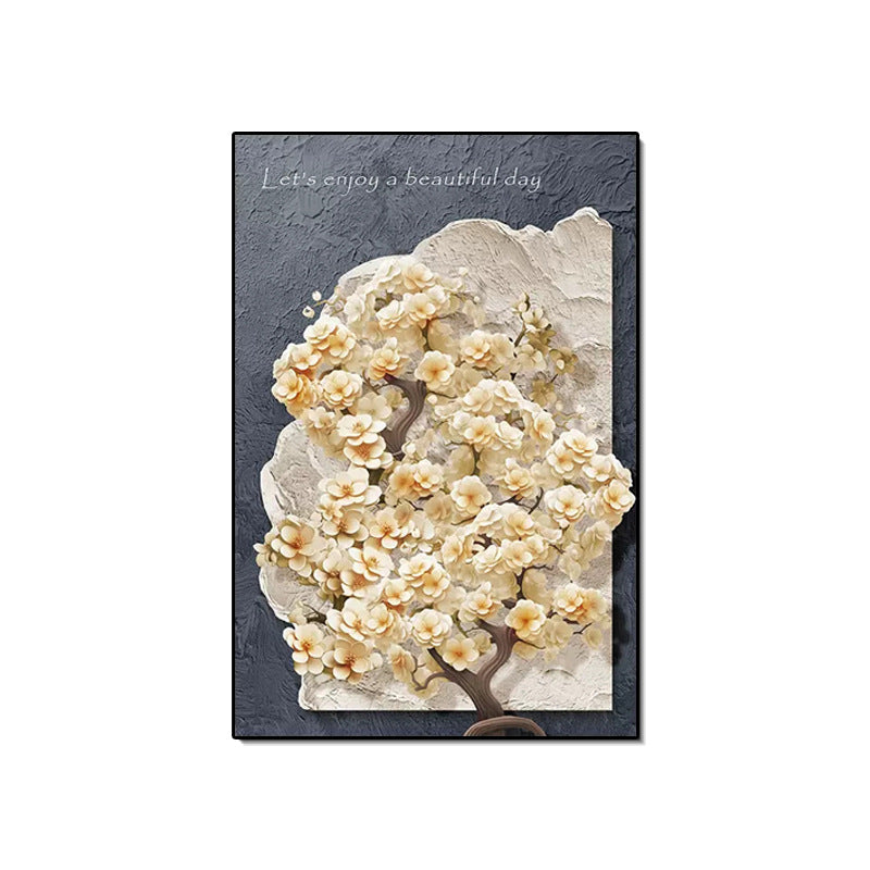 3D Textured Floral Wall Art Homeandso