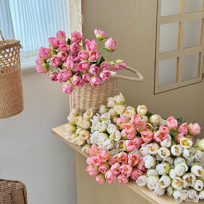 Realistic Artificial Tulip Bouquet