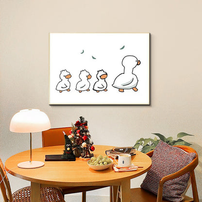 Whimsical Duck Family Framed Wall Art Homeandso