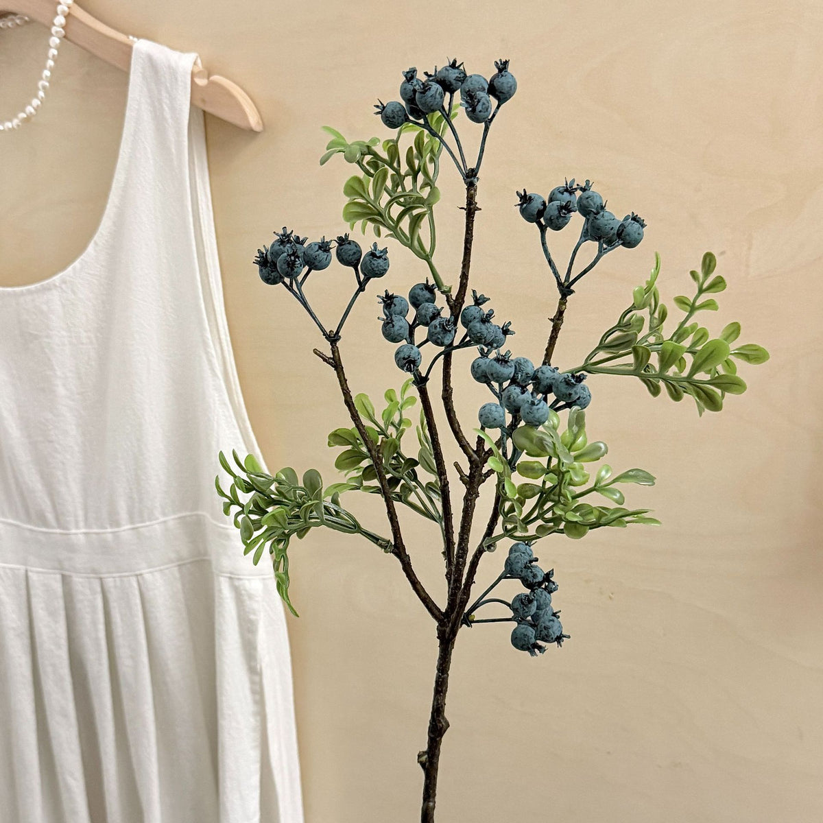 Decorative Faux Berry Stem for Home Floral Display