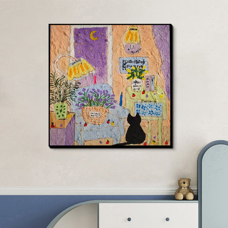 Whimsical Cat-Themed Decorative Wall Art Homeandso