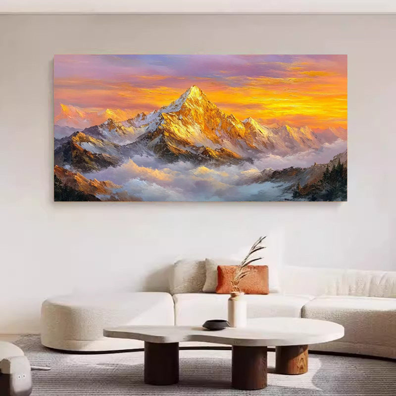 Majestic Mountain Sunset Canvas Art Homeandso