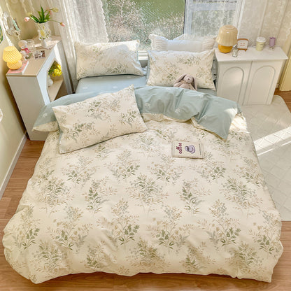 Decorative Floral Print Bedding Set Homeandso