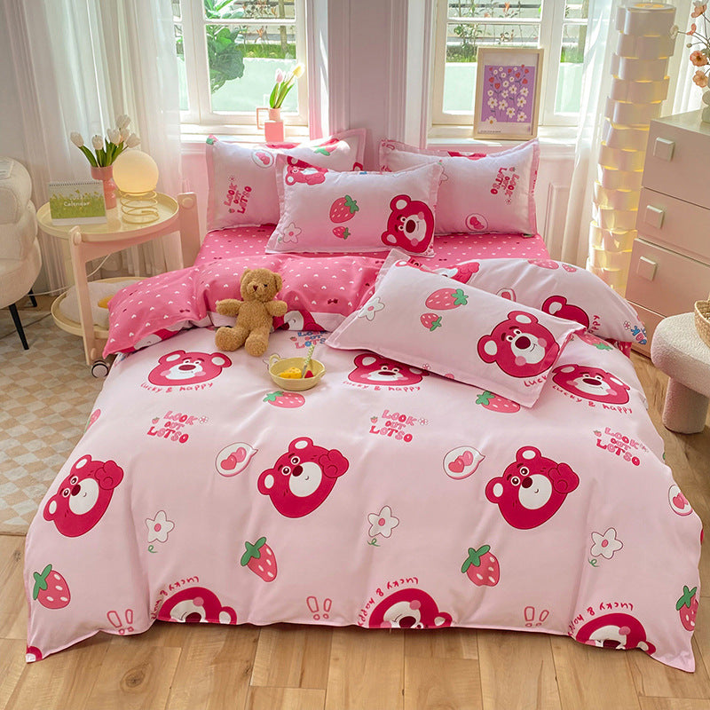 Heart Print Duvet Cover Set Homeandso