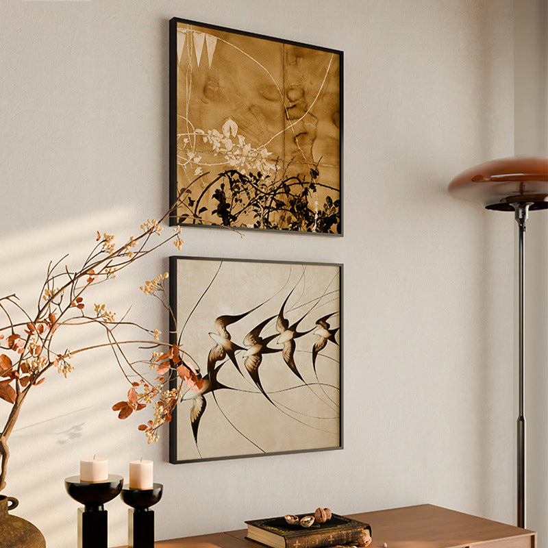 Elegant Framed Bird Silhouette Wall Art Homeandso