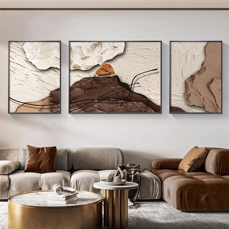 Abstract Textured Triptych Wall Art Homeandso
