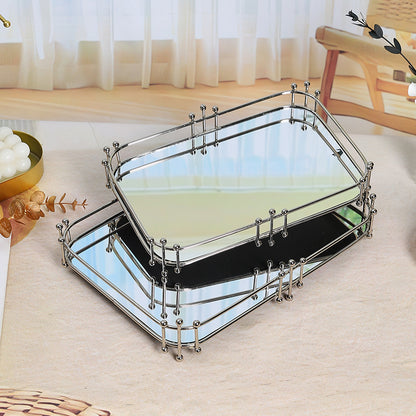 Elegant Mirrored Serving Tray Homeandso