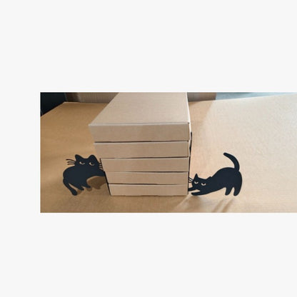 Decorative Cat-Themed Bookend Set Homeandso
