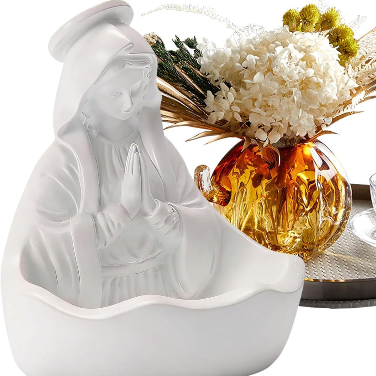 Decorative Virgin Mary Planter Homeandso