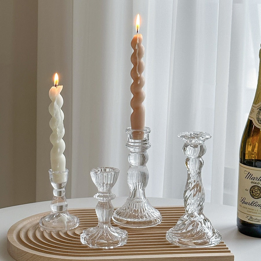 Luxurious Cut Glass Candle Holder