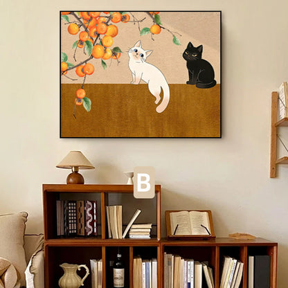 Whimsical Cat-Themed Framed Wall Art Homeandso