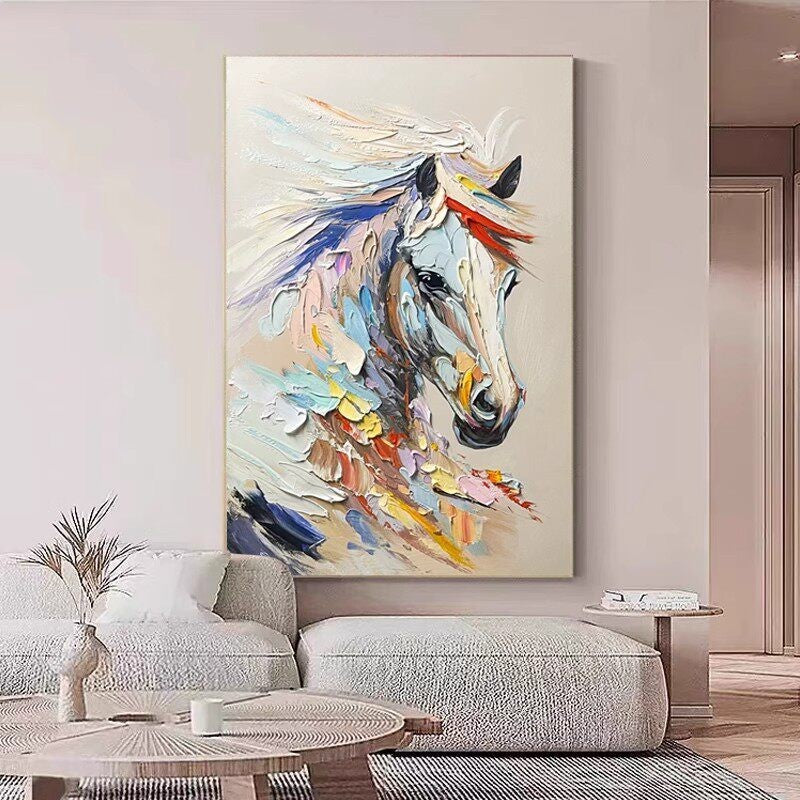 Textured Horse Canvas Art Homeandso