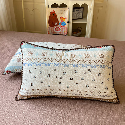 Playfully Embroidered Quilt Cover Set