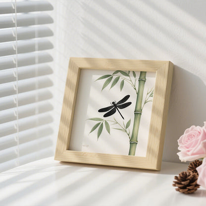Decorative Bamboo Dragonfly Art Frame