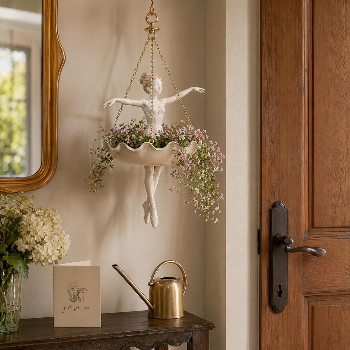 Ballet Dancer Hanging Planter Homeandso