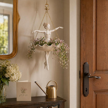 Ballet Dancer Hanging Planter Homeandso