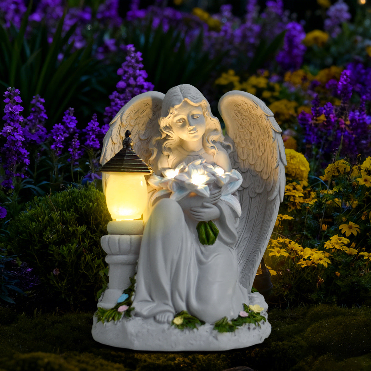 Decorative Angel Figurine with LED Light Homeandso