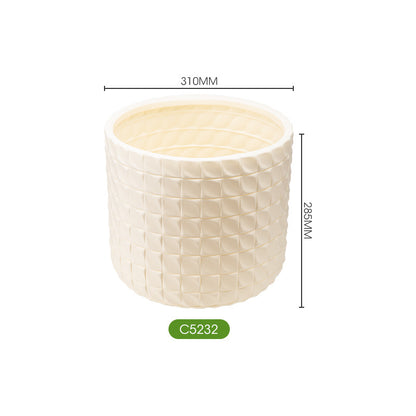 Textured Cylindrical Plant Container Homeandso