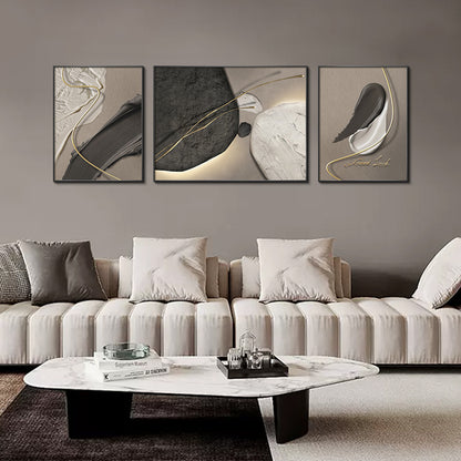 Abstract Textured Framed Wall Art Set Homeandso