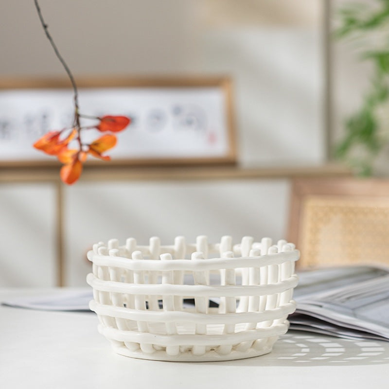 Elegant Decorative Woven Storage Bowl Homeandso