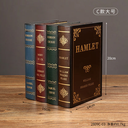 Decorative Antique-Inspired Book Set Homeandso