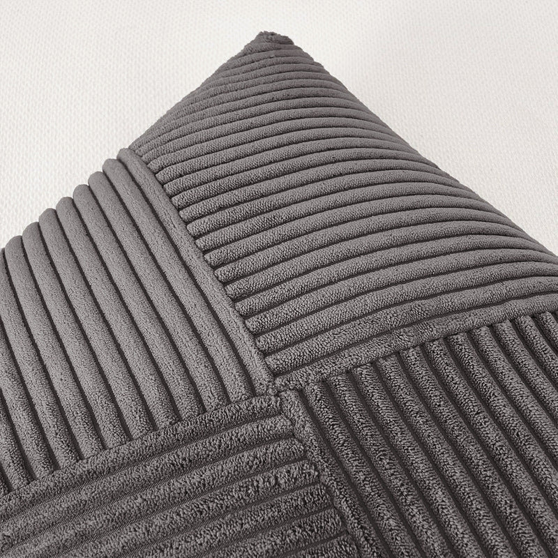 Textured Ribbed Throw Pillow